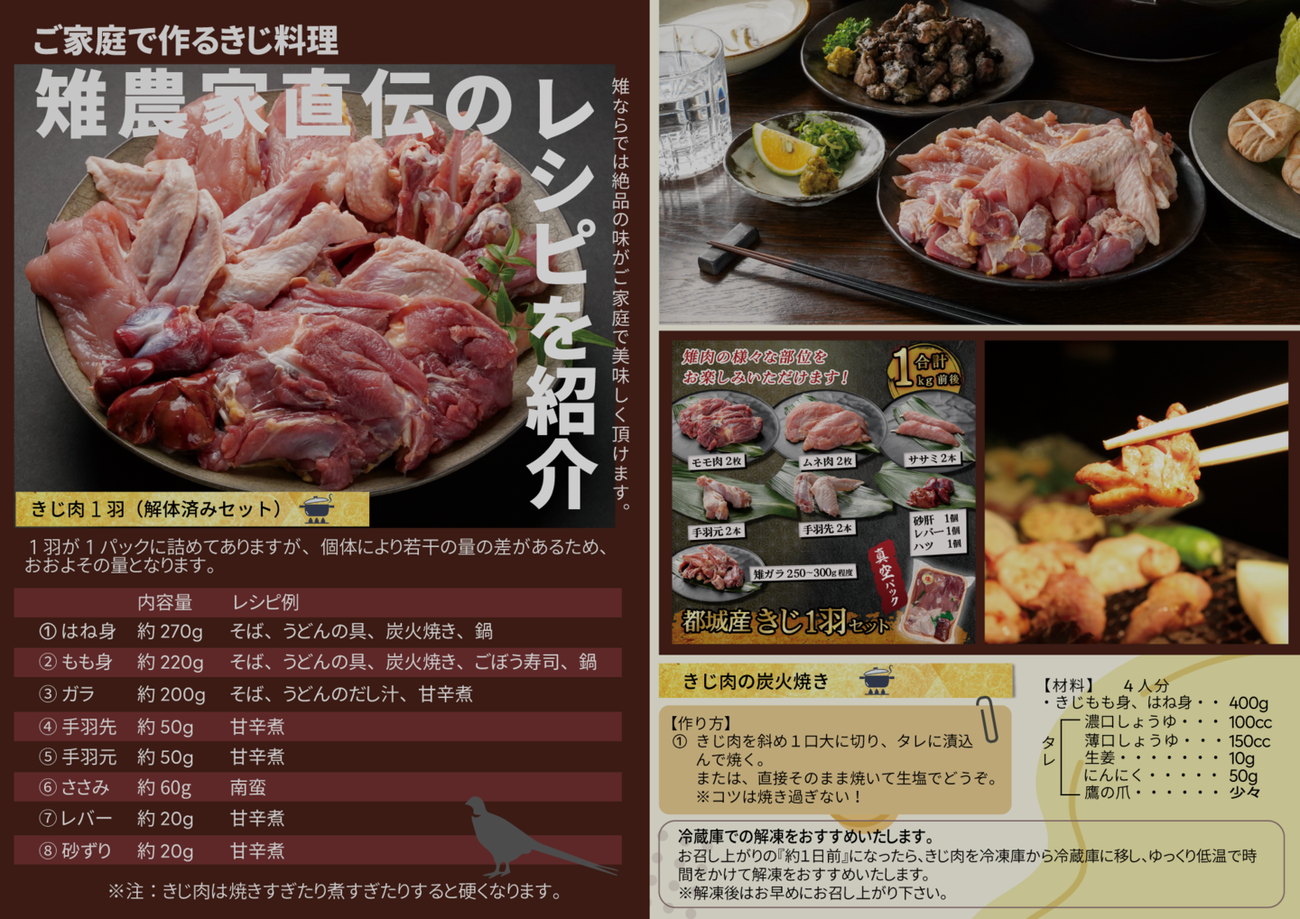 きじレシピAきじ肉料理のレシピ案内